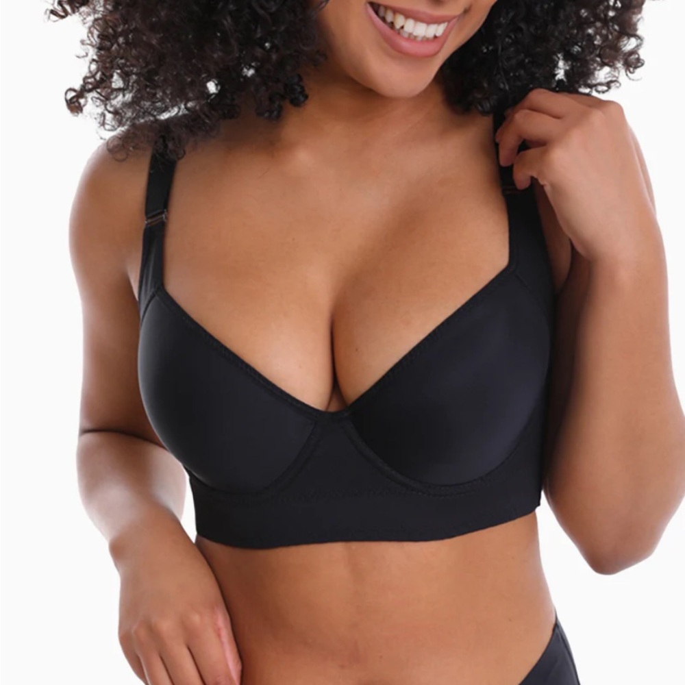 Shapedly Back Smoothing Shaping Bra Sz 40 F Black